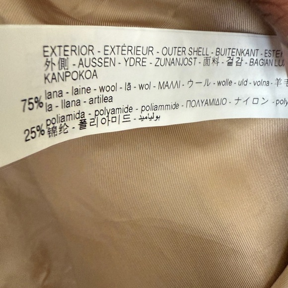 NWT Tan Overcoat. Italian wool - Picture 5 of 5